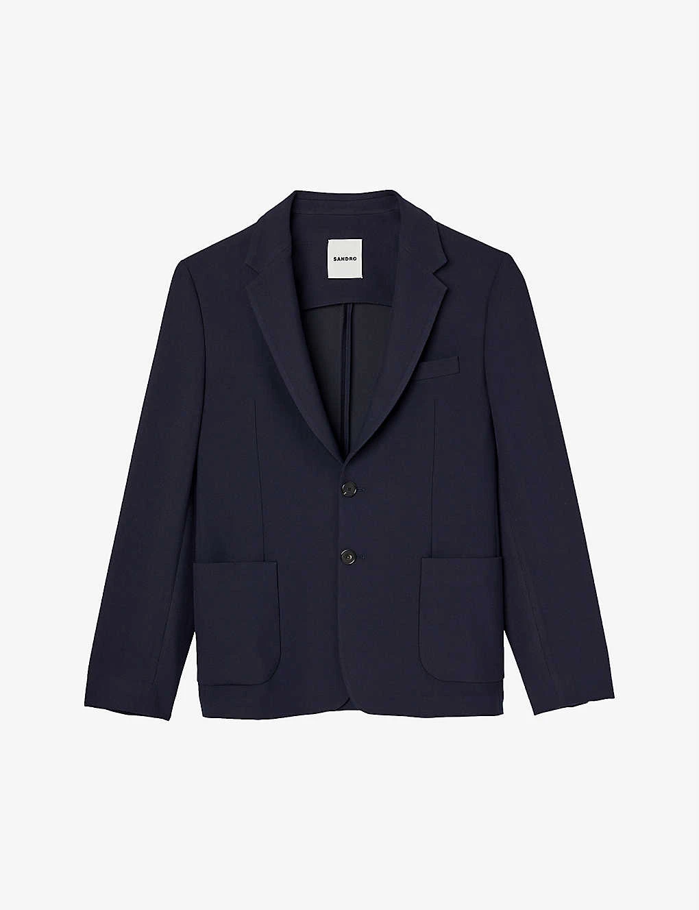 Sandro Unstructured Single-breasted Jersey Suit Jacket 3 Sandro Unstructured Single-breasted Jersey Suit Jacket