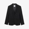Sandro Single-breasted Virgin-wool Jacket -Selfidges Launches R03947836 NOIRGRIS M