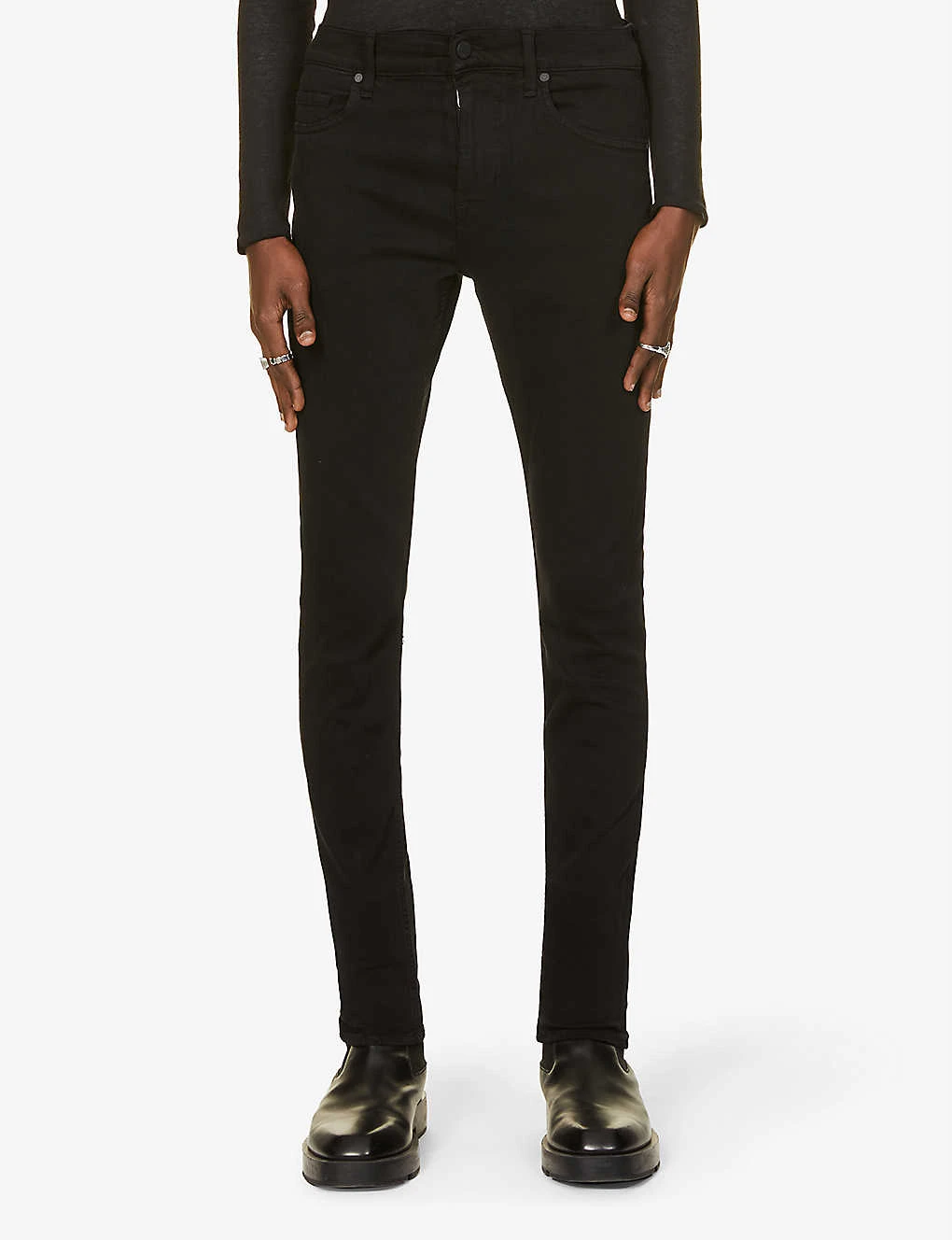 7 For All Mankind Paxtyn Luxe Performance Skinny Stretch-denim Jeans 5 7 For All Mankind Paxtyn Luxe Performance Skinny Stretch-denim Jeans - Image 3