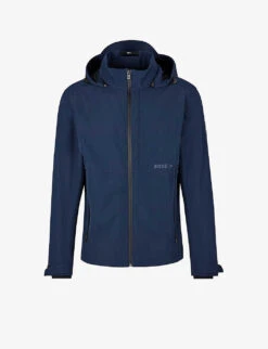 Boss Logo-patch Hooded Shell Jacket