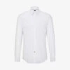 Boss Slim-fit Long-sleeved Cotton-poplin Shirt -Selfidges Launches R03966711 WHITE M