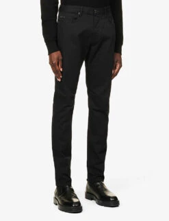 Emporio Armani J06 Gab Straight-leg Mid-rise Stretch-denim Jeans -Selfidges Launches R03981646 NERO ALT02