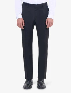 THE KOOPLES Slim-fit Straight-leg Wool Suit Trousers -Selfidges Launches R03989413 BLA01 ALT02