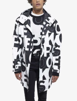 THE KOOPLES Logo-print Hooded Shell Parka -Selfidges Launches R03997393 BLA64 ALT02