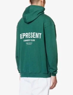 Represent Owners' Club Graphic-print Relaxed-fit Cotton-jersey Hoody 10 Represent Owners' Club Graphic-print Relaxed-fit Cotton-jersey Hoody -Selfidges Launches R04000943 RACINGGREEN ALT03