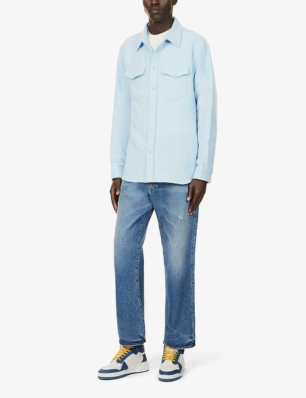 Unisex Moonstone Relaxed-fit Cashmere Shirt 5 Unisex Moonstone Relaxed-fit Cashmere Shirt - Image 3