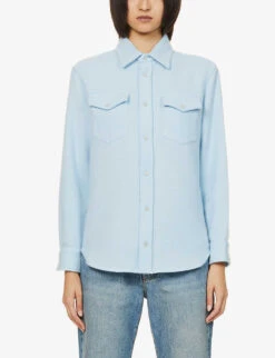 Unisex Moonstone Relaxed-fit Cashmere Shirt 11 Unisex Moonstone Relaxed-fit Cashmere Shirt -Selfidges Launches R04001648 FS2AZURE ALT03