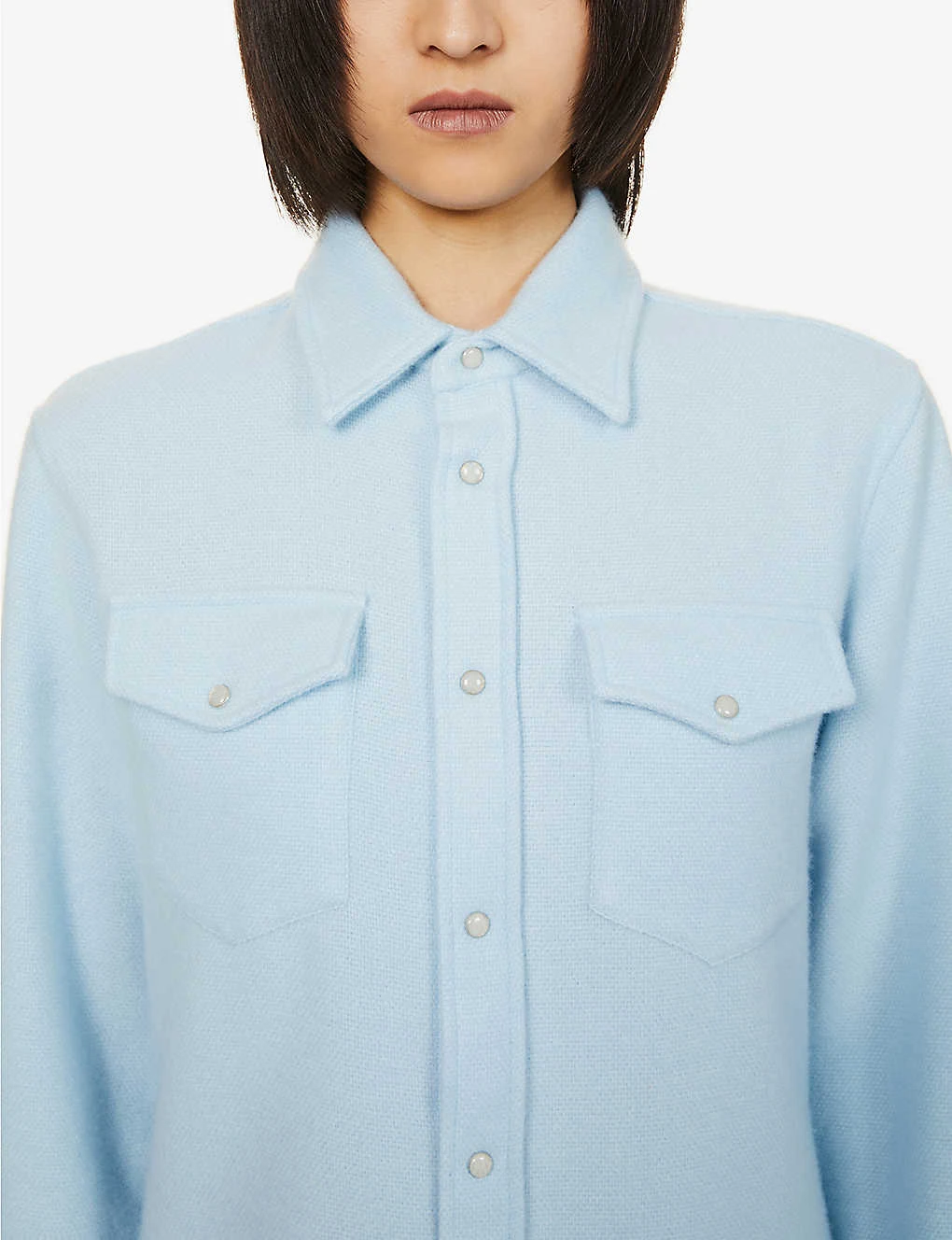 Unisex Moonstone Relaxed-fit Cashmere Shirt 8 Unisex Moonstone Relaxed-fit Cashmere Shirt - Image 6
