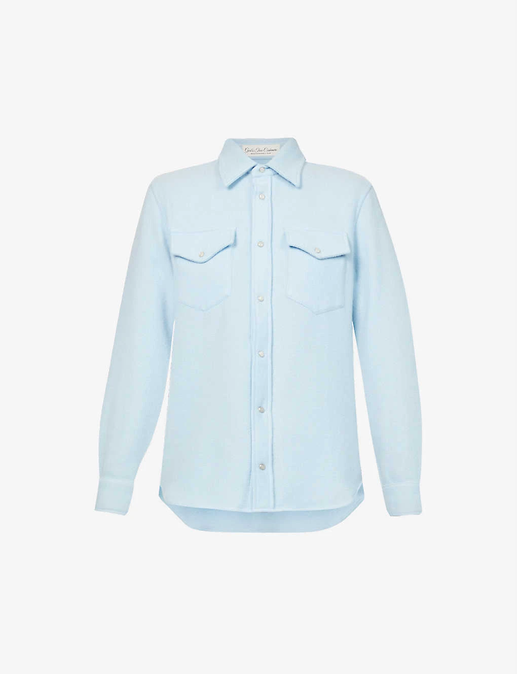 Unisex Moonstone Relaxed-fit Cashmere Shirt 3 Unisex Moonstone Relaxed-fit Cashmere Shirt