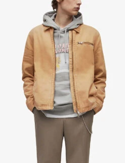 AllSaints Intra Washed Recycled Cotton-blend Jacket -Selfidges Launches R04002372 WARMTAUPE ALT02