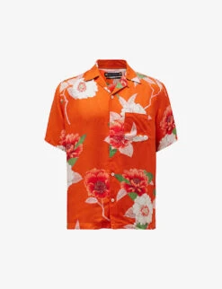 AllSaints Alamein Floral-print Woven Shirt