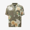AllSaints Alamein Floral-print Eco Viscose-blend Shirt -Selfidges Launches R04002981 KHAKIGREEN M