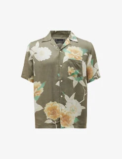 AllSaints Alamein Floral-print Eco Viscose-blend Shirt