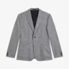 Ted Baker Yarm Single-breasted Virgin-wool Blend Flannel Blazer -Selfidges Launches R04003271 GREYMARL M