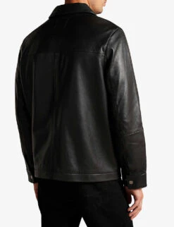 Ted Baker Garry Regular-fit Leather Shacket 9 Ted Baker Garry Regular-fit Leather Shacket -Selfidges Launches R04003746 BLACK ALT03
