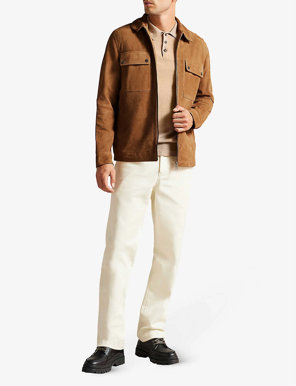Ted Baker Thierry Regular-fit Suede Shacket 4 Ted Baker Thierry Regular-fit Suede Shacket - Image 2
