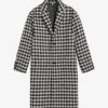 Ted Baker Haceby Gingham-check Wool-blend Coat -Selfidges Launches R04011125 BLACK M