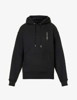 Street Graphic-print Ribbed-trim Organic Cotton-blend Hoody