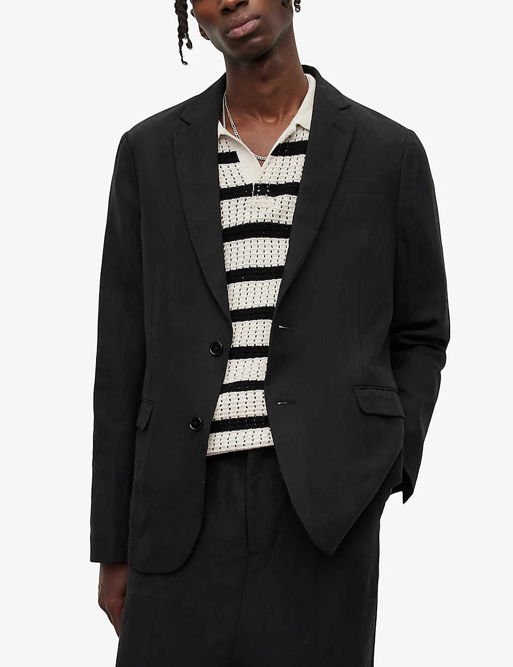 AllSaints Pace Single-breasted Notch-lapel Woven Blazer 5 AllSaints Pace Single-breasted Notch-lapel Woven Blazer - Image 3