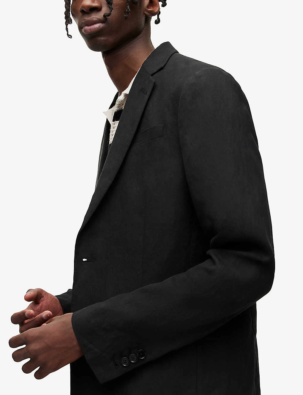 AllSaints Pace Single-breasted Notch-lapel Woven Blazer 7 AllSaints Pace Single-breasted Notch-lapel Woven Blazer - Image 5