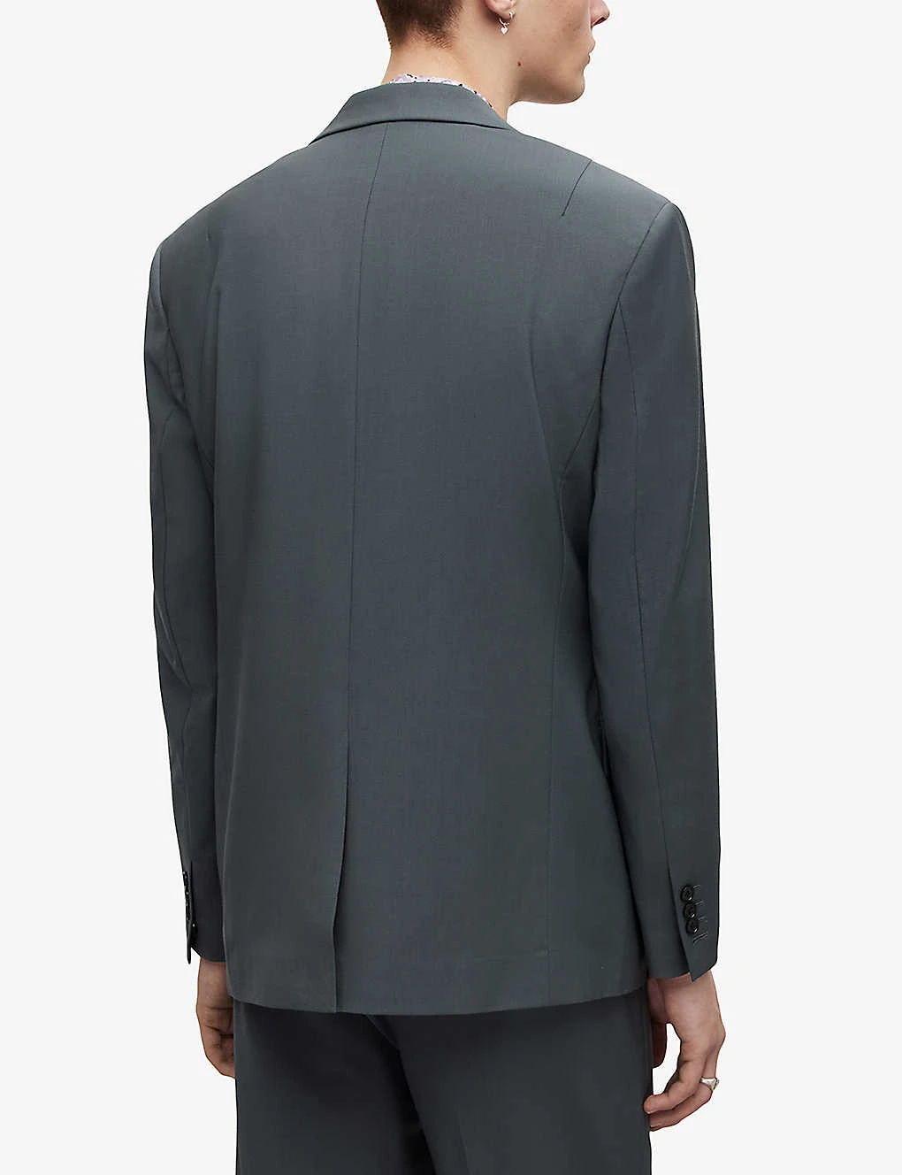 AllSaints Berto Peak-lapel Single-breasted Wool Blazer 6 AllSaints Berto Peak-lapel Single-breasted Wool Blazer - Image 4