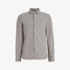 AllSaints Lovell Ramskull-embroidered Slim-fit Cotton Shirt