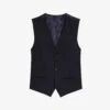 Ted Baker Skyews Slim-fit Wool Waistcoat 2 Ted Baker Skyews Slim-fit Wool Waistcoat -Selfidges Launches R04059363 NAVY M