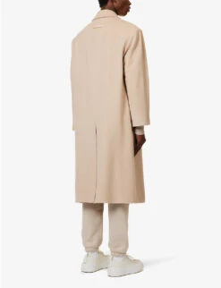 Fear Of God Eternal Brand-patch Double-breasted Relaxed-fit Wool Coat -Selfidges Launches R04059467 BEIGE ALT03