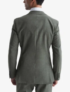 Reiss Firm Single-breasted Wool Blazer -Selfidges Launches R04068008 GREEN ALT03
