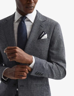 Reiss Leadenhall Single-breasted Wool Blazer 14 Reiss Leadenhall Single-breasted Wool Blazer -Selfidges Launches R04068015 NAVY ALT05