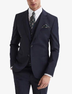 Reiss Hope Regular-fit Stretch-woven Waistcoat 13 Reiss Hope Regular-fit Stretch-woven Waistcoat -Selfidges Launches R04068029 NAVY ALT05