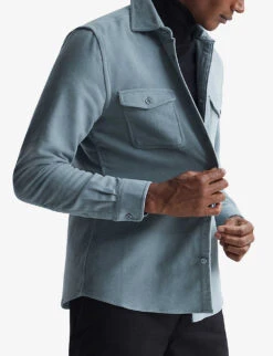 Reiss Miami Regular-fit Brushed Cotton Shirt -Selfidges Launches R04068109 DUCKEGG ALT02