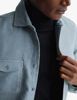 Reiss Miami Regular-fit Brushed Cotton Shirt -Selfidges Launches R04068109 DUCKEGG ALT04