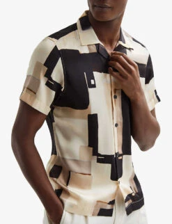 Reiss Deekay Abstract-print Woven Shirt -Selfidges Launches R04068116 MULTI ALT04