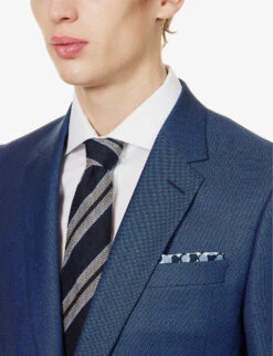 PAUL SMITH Birdseye-pattern Soho-fit Wool Suit 15 PAUL SMITH Birdseye-pattern Soho-fit Wool Suit -Selfidges Launches R04069871 INKYBLUE ALT04