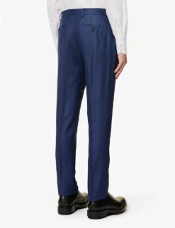 PAUL SMITH Birdseye-pattern Soho-fit Wool Suit 19 PAUL SMITH Birdseye-pattern Soho-fit Wool Suit -Selfidges Launches R04069871 INKYBLUE ALT08