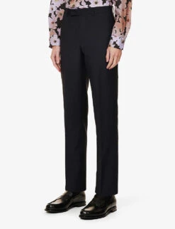 PAUL SMITH Single-breasted Notched-lapels Regular-fit Wool-blend Suit 16 PAUL SMITH Single-breasted Notched-lapels Regular-fit Wool-blend Suit -Selfidges Launches R04069912 NAVY ALT06