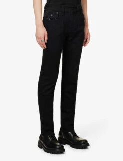 True Religion Rocco Flap Straight-fit Stretch Cotton-blend Denim Jeans -Selfidges Launches R04070604 BODYRINSEBLACK ALT02