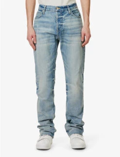 Fear Of God Eternal Faded-wash Brand-patch Straight-leg Jeans -Selfidges Launches R04075939 5YEARINDIGO ALT02
