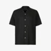 AllSaints Canal Relaxed-fit Recycled-viscose Shirt -Selfidges Launches R04080276 JETBLACK M