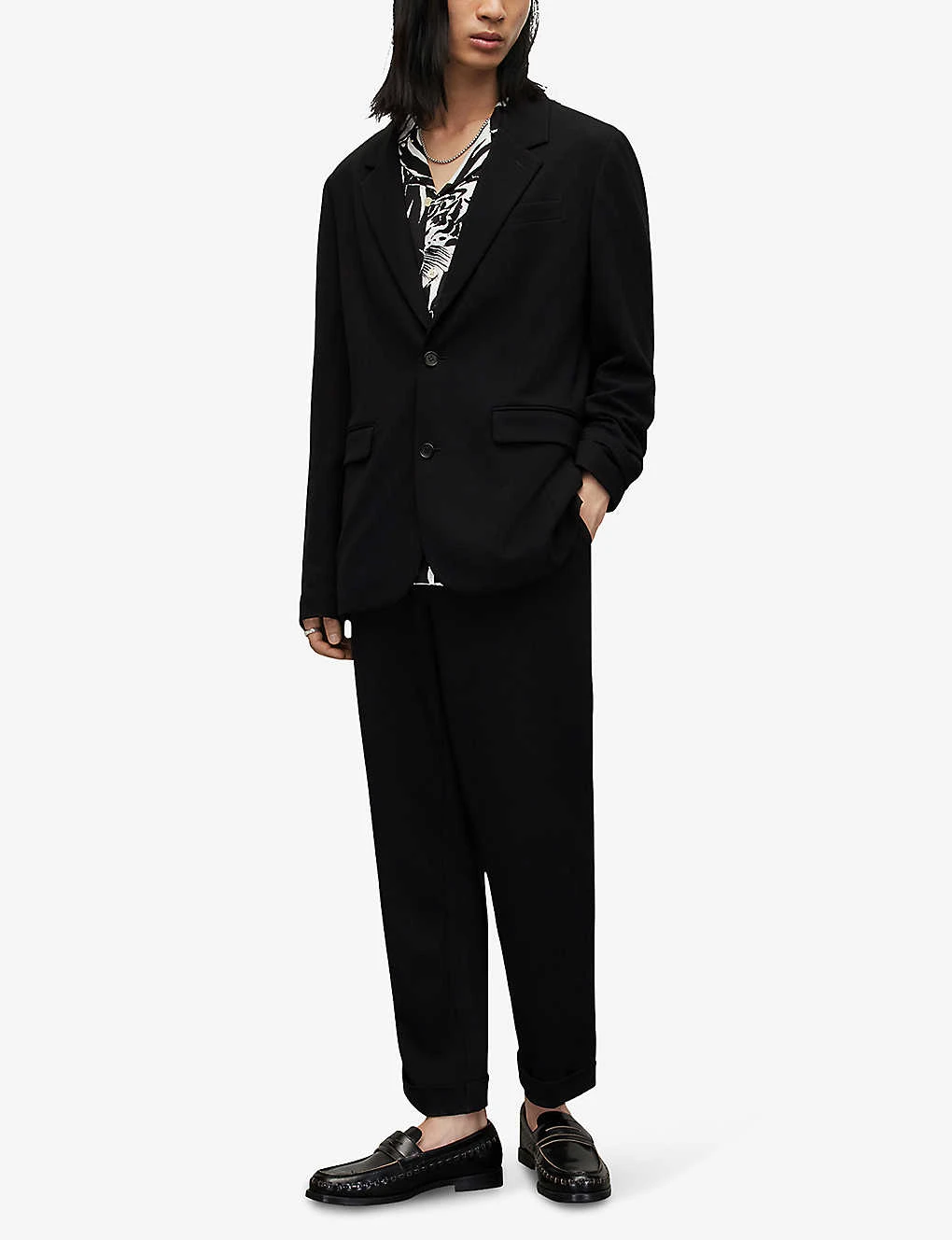 AllSaints Helm Single-breasted Stretch-woven Blazer 4 AllSaints Helm Single-breasted Stretch-woven Blazer - Image 2