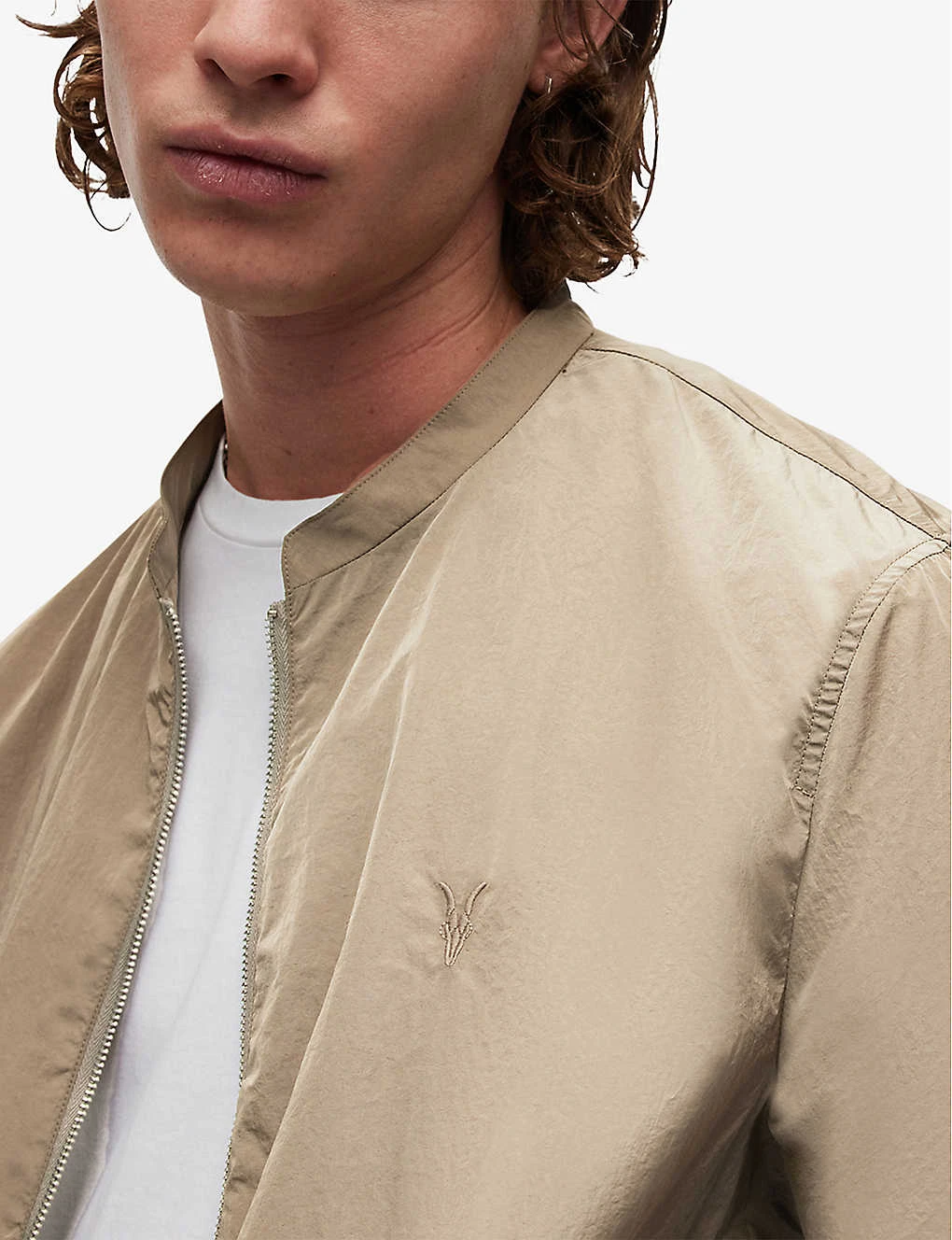 AllSaints Cali Ramskull-embroidered Recycled-polyamide Jacket 7 AllSaints Cali Ramskull-embroidered Recycled-polyamide Jacket - Image 5