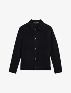 Ted Baker Collared Regular-fit Wool-blend Jacket