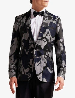Ted Baker Diegan Single-breasted Woven Evening Jacket -Selfidges Launches R04081030 BLACK ALT02
