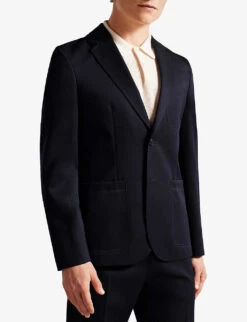 Ted Baker Yarm Single-breasted Wool-mix Evening Jacket -Selfidges Launches R04081036 NAVY ALT02