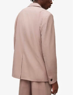 AllSaints Santo Relaxed-fit Single-breasted Stretch-woven Blazer -Selfidges Launches R04081348 DUSKYPINK ALT03