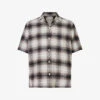 AllSaints Bernat Camp-collar Check-print Organic-cotton Shirt 1 AllSaints Bernat Camp-collar Check-print Organic-cotton Shirt -Selfidges Launches R04081359 LIGHTGREY M