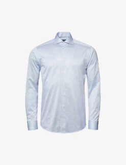 ETON King Knit Striped Contemporary-fit Cotton Shirt