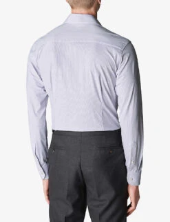 ETON Business Micro-dot Slim-fit Stretch-jersey Shirt -Selfidges Launches R04082117 LIGHTPURPLE ALT02