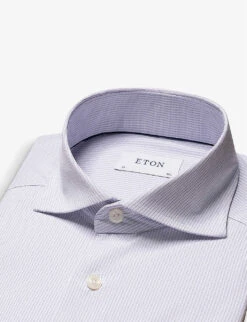ETON Business Micro-dot Slim-fit Stretch-jersey Shirt -Selfidges Launches R04082117 LIGHTPURPLE ALT06
